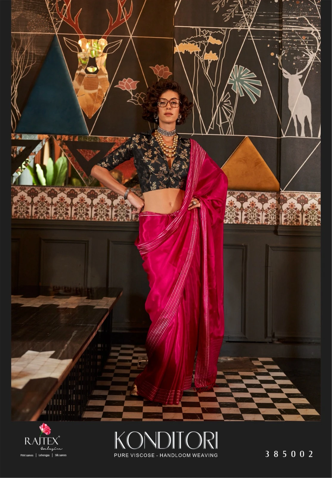 Rajtex Kanditori Pure Viscose Wholesale Fancy Sarees Catalog — Wholesale Sarees, rajtex wholesale from Surat - Gallery Image 4
